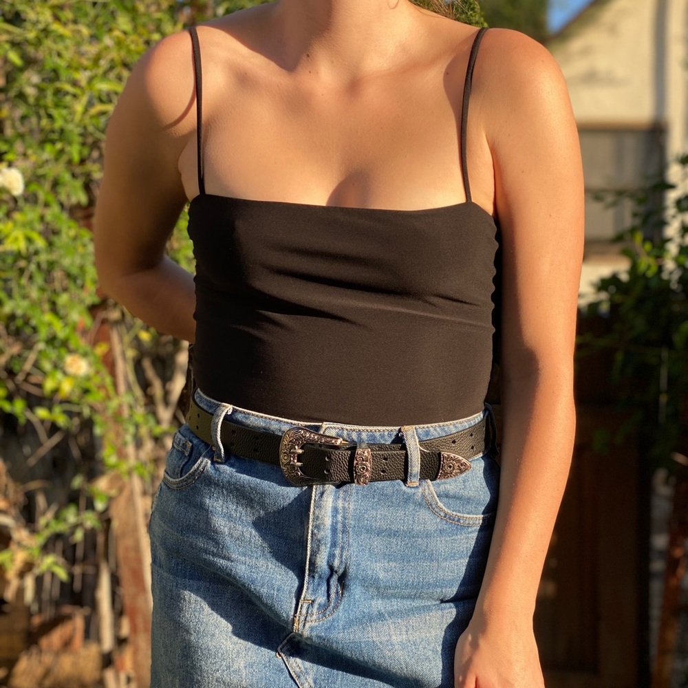 black fashion nova body suit size small/medium